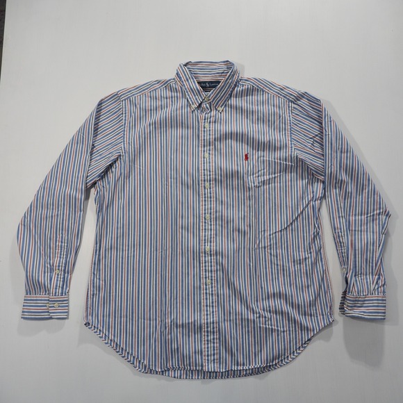 Ralph Lauren Other - Ralph Lauren Shirt Mens 17 1/2 Blue Striped Long Sleeve Classic Fit Button Down